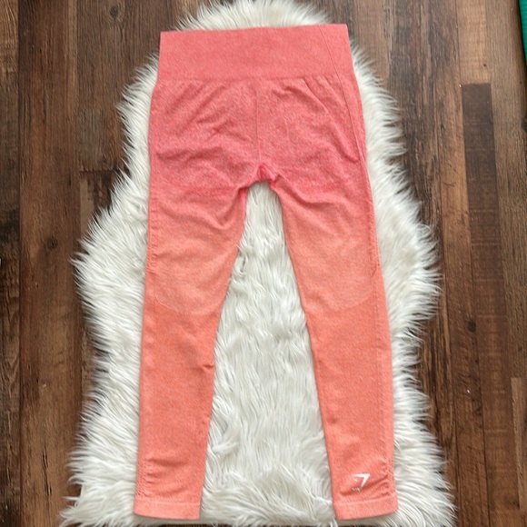 ✨GYMSHARK | Ombré Seamless Leggings | Peach Coral | Size M - Picture 4 of 11
